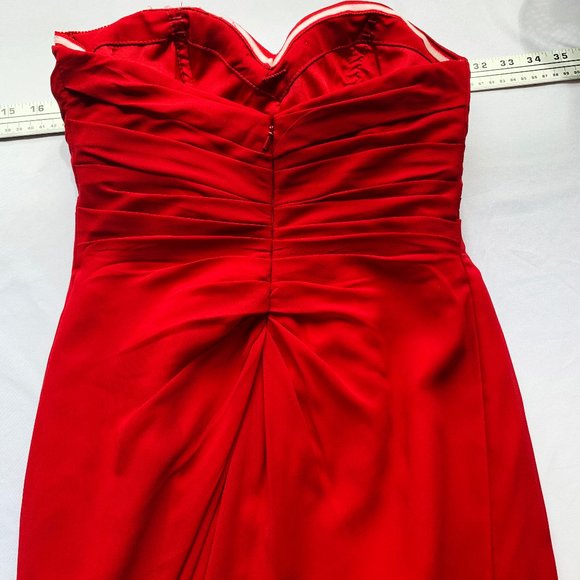Nordstrom 4 Maxi Twist Strapless Formal Dress Red - Picture 12 of 13